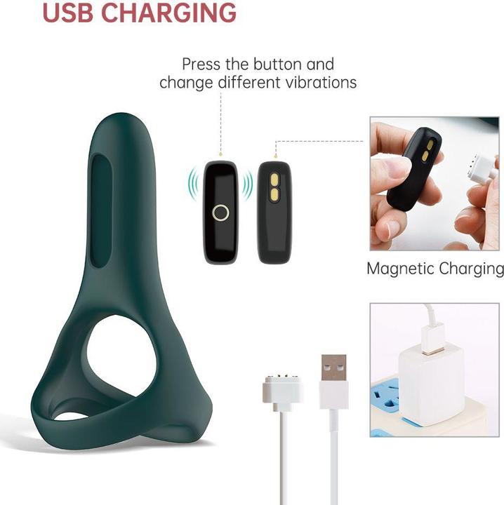Actual product image Magic Motion Rise Smart Wearable Cockring Green (3.70 cm)