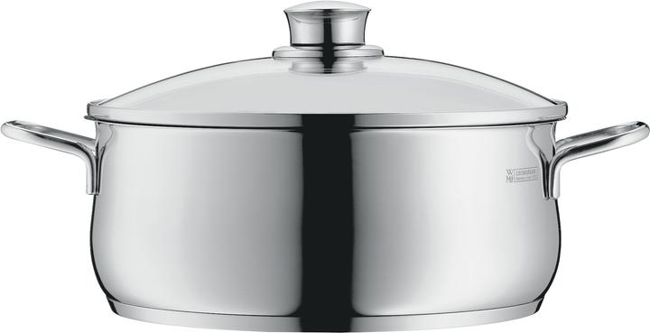 Produktbild WMF Kochtopf Bratentopf Induktion 20cm Glasdeckel 3,0l Diadem Plus Edelstahl (20 cm, Bräter + Schmortopf, Edelstahl)