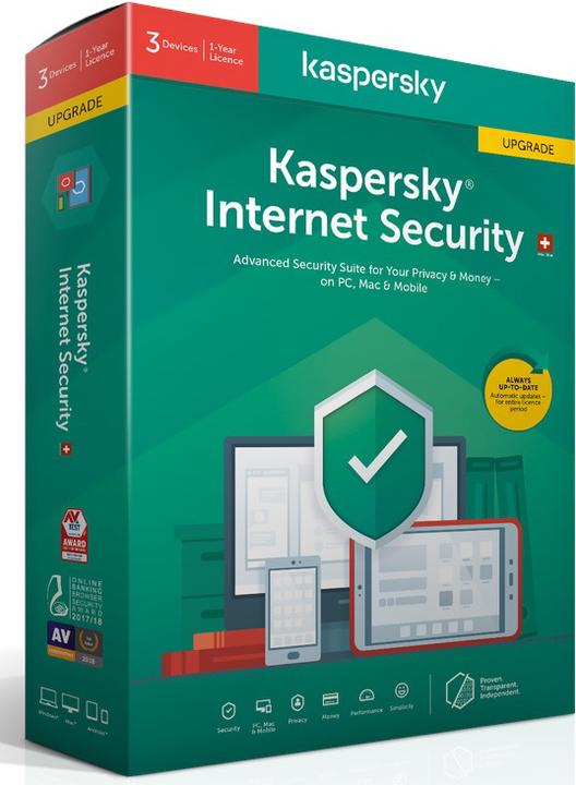 Produktbild Kaspersky Internet Security Update (3 User, 12 Monate)