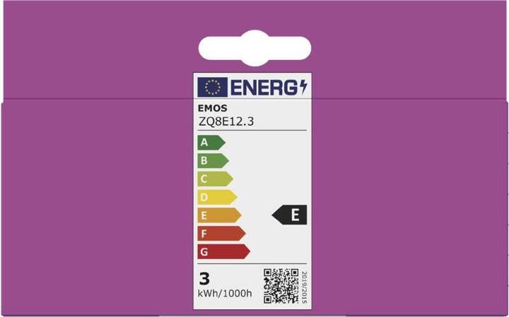 Energie-Label Emos LED Lampe Classic MR16 / GU10 / 3 W (32 W) / 345 lm / Warmweiss (GU10, 3 W, 345 lm, 3 x, E)