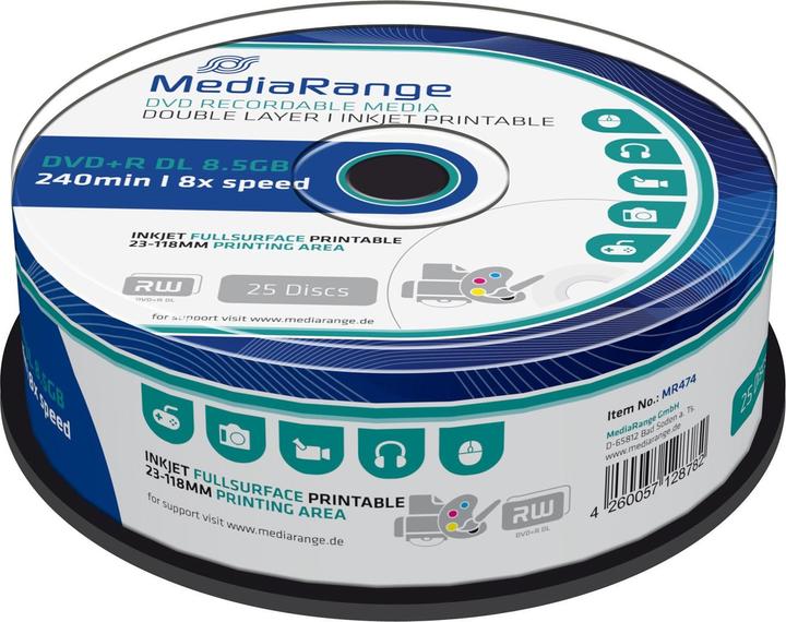 Actual product image MediaRange DVD+R 8.5GB Double Layer (25 x)