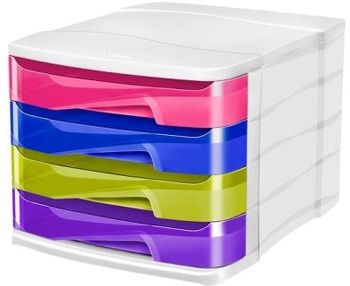 Image du produit Cep Boîte à tiroirs HAPPY, 4 tiroirs, multicolore (A4)