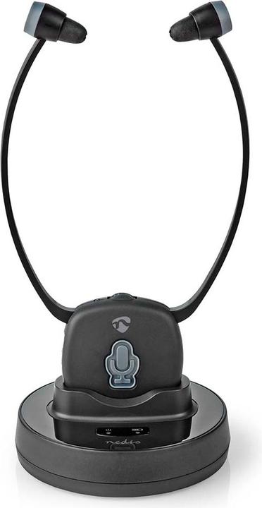 Productafbeelding Nedis HPRF021BK Draadloze TV-koptelefoon RF In Ear Maximale batterijduur: 7 uur 25 m Digitale audio La (7 h, Bedraad)
