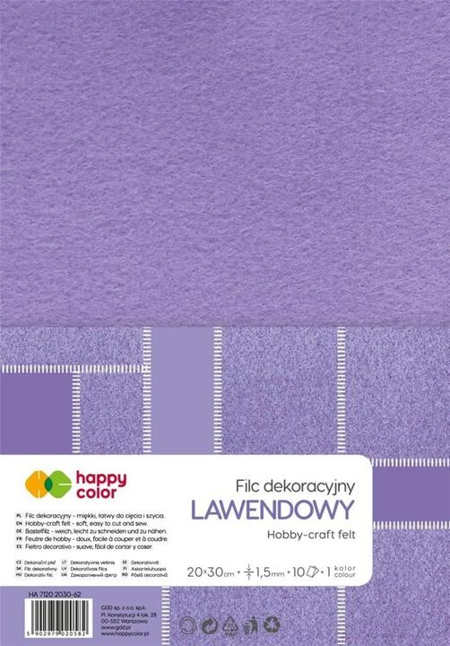 Produktbild Happy Color Lavendel Dekofilz 10 Stück