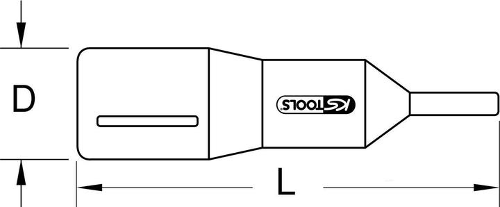 Actual product image KS Tools 3/8" bit socket with protective insulation (5 mm)