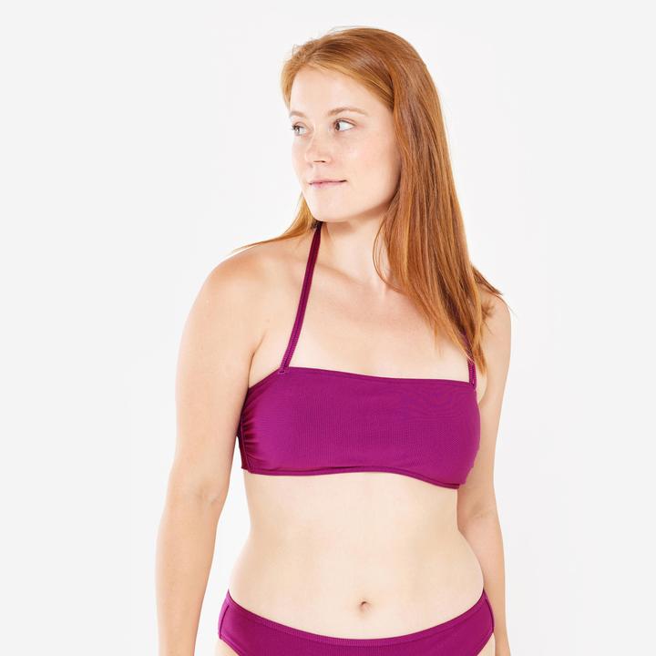 Image du produit Olaian Haut de maillot de bain bandeau texturé Femme - Laura violet