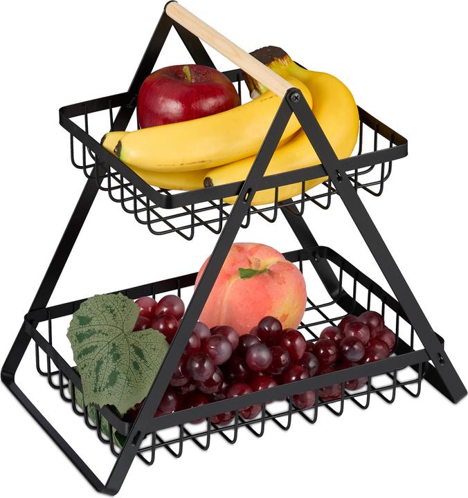 Relaxdays Obstkorb-Etagere (29 x 18.5 x 28 cm)