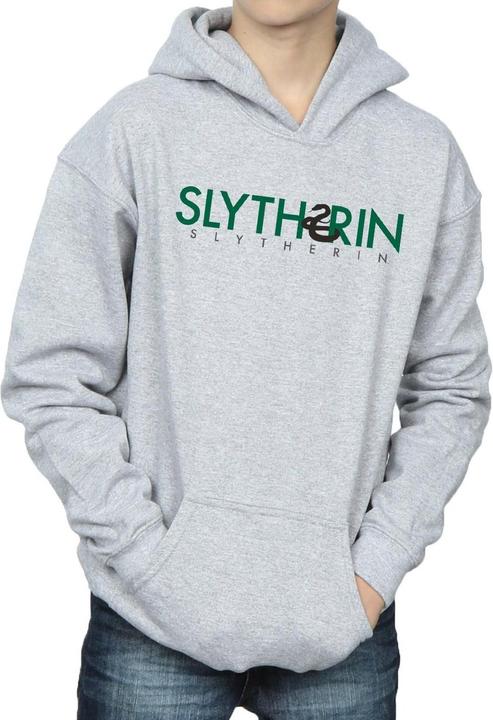 Immagine prodotto Slytherin Text Felpa con Cappuccio Ragazzi (128)