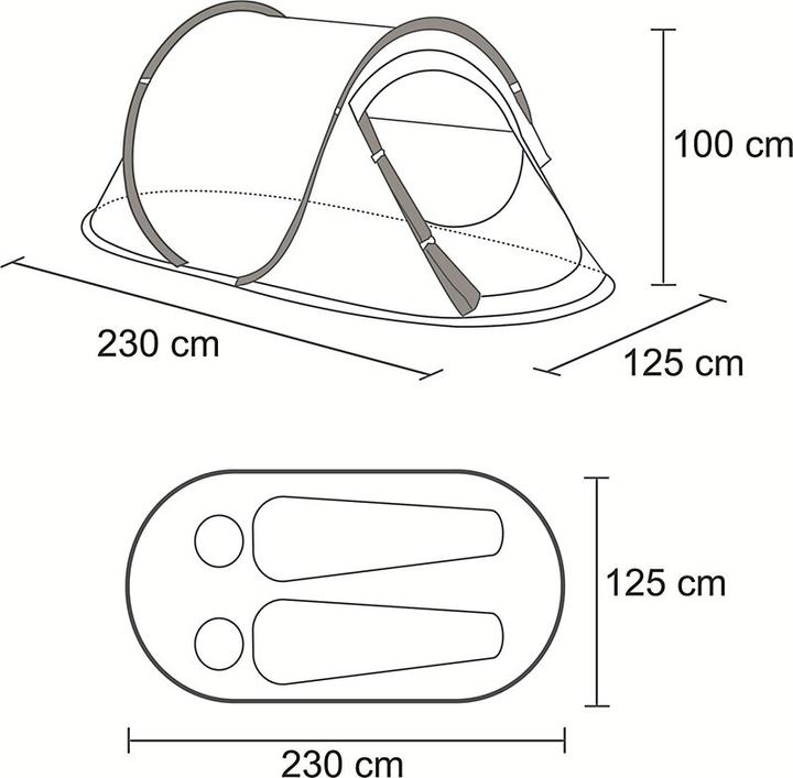 Produktbild Ochsner Sport Sunny (Wurfzelt, 1.90 kg, 2 Personen)