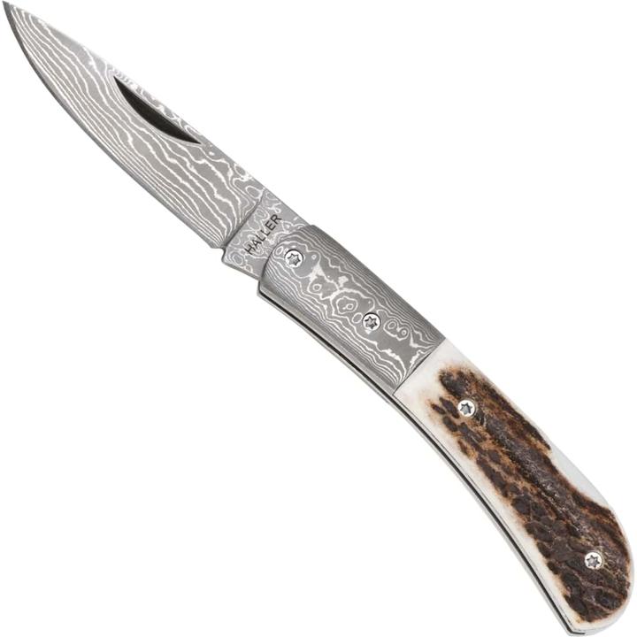 Produktbild Haller Damast-Taschenmesser Hirschhorn 42986 (6 cm)