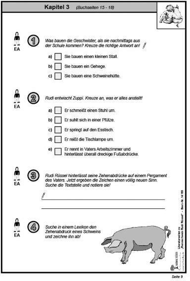 Actual product image Rennschwein Rudi Rüssel / Literaturseiten (German, KOHL VERLAG The publisher with the tree, 2006)