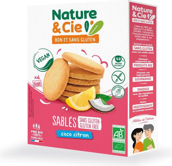 Produktbild Nature et Cie Guetzli Bio Kokos-Zitrone-Sablés glutenfrei 125 g (1 Stk., 125 g)