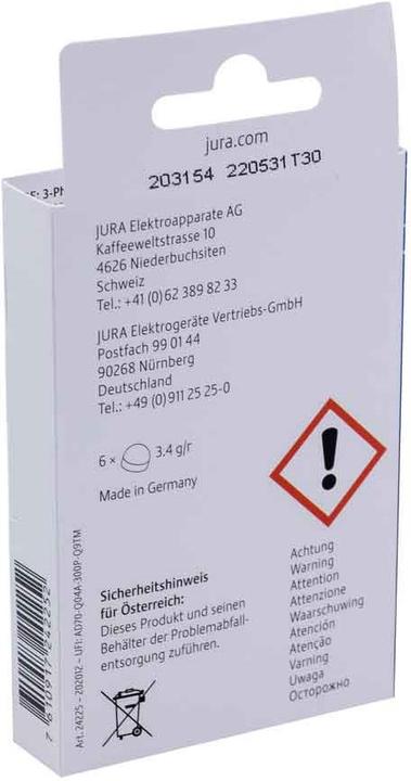 Actual product image Jura 3-phase cleaning tablets