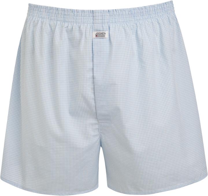 Jockey Boxer Woven shirting blue (XL, Einzelpack)