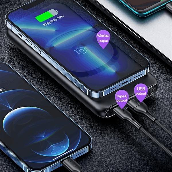 Actual product image Usams Wireless Powerbank 10'000mAh (10000 mAh, 20 W, 37 Wh)