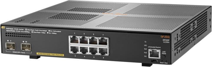Actual product image Aruba 2930F 8G PoE+ 2SFP+ (8 Ports)