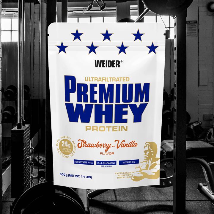 Actual product image Weider Premium Whey Protein (Strawberry, Vanilla, 1 pcs., 500 g)