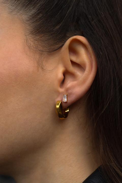 Image du produit Tara Style Celine Hoops - Creolen (waterproof) (100% résistant à l'eau, Acier inoxydable 18k plaqué or)