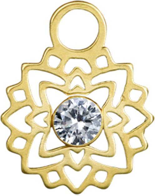 Immagine prodotto Chaotic Trading Anhänger vergoldet Blume Kristall silber (senza ottone, Acciaio chirurgico 316L)