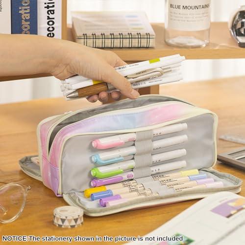 Actual product image Only-Bags.Store Pencil Case with 3 Compartments Large Capacity Pencil Case Pencil Case for School & Office