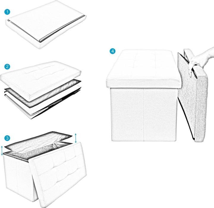 Produktbild Intirilife Sitzbank 76x38x38 cm (76.38 cm)