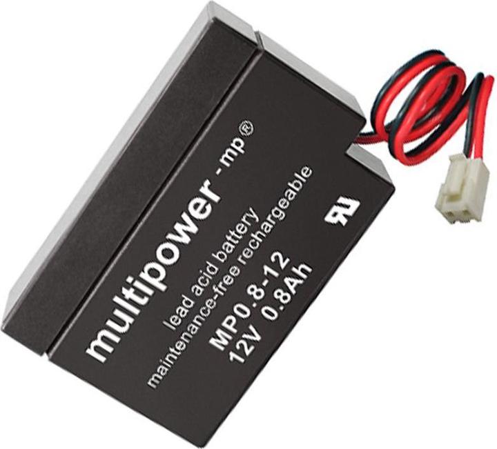Actual product image Multipower MP0,8-12 Blei-Akku mit JST Stecker, MP0.8-12S (12V)