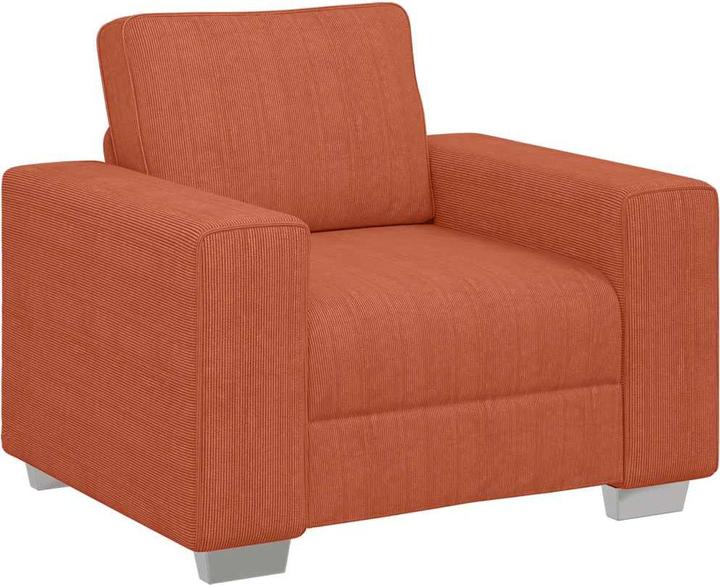 Image du produit VidaXL Fauteuil Rouge Orange 60 cm Tissu velours côtelé