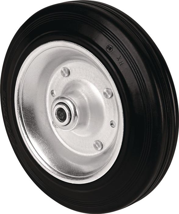 Produktbild Tecwerk Ersatzrad Rad-Ø 100 mm Tragfähigkeit 75 kg Vollgummi schwarz Achs-Ø 12 mm Nabenlänge 40 mm