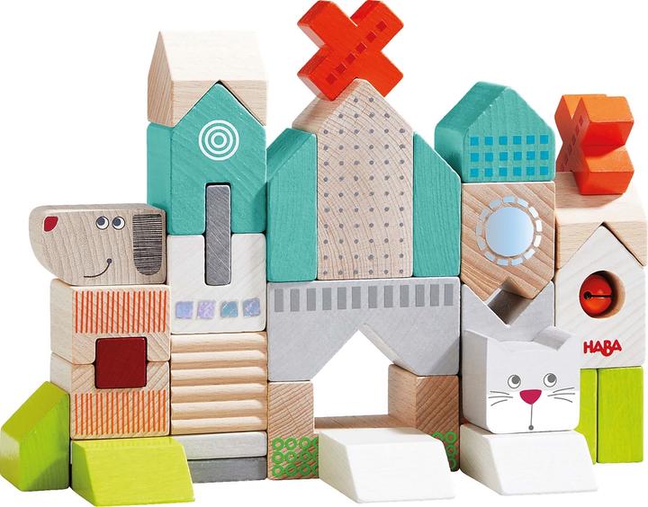 Actual product image Haba Building blocks dog and cat