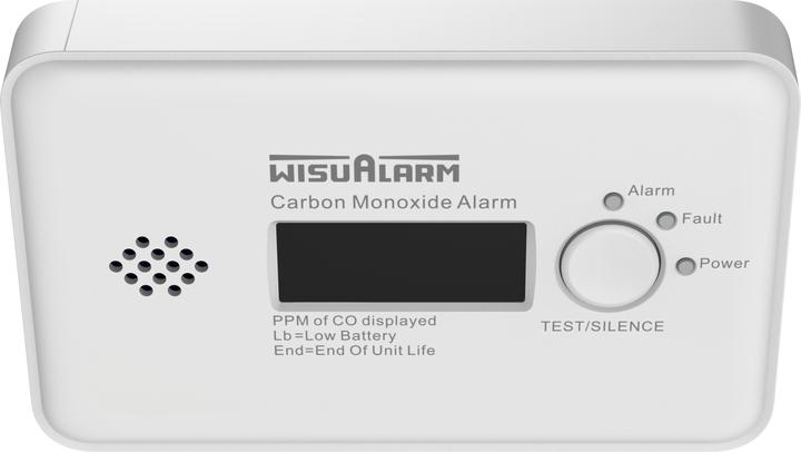 Produktbild Wisualarm HY-GC20B Kohlenmonoxid-Melder inkl. 10 Jahres-Batterie batteriebetrie