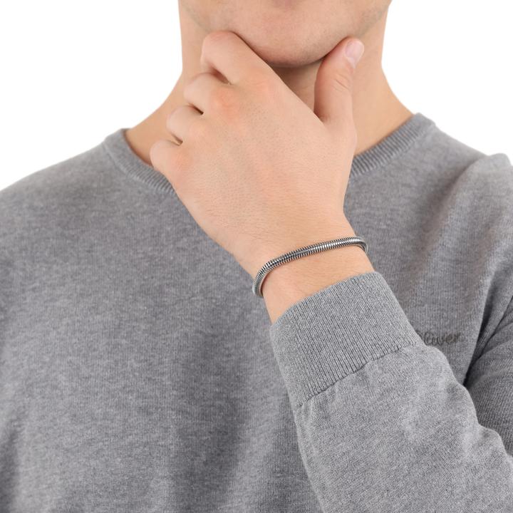 Image du produit S.Oliver Armschmuck für Herren, Edelstahl (23 cm, Acier inoxydable)