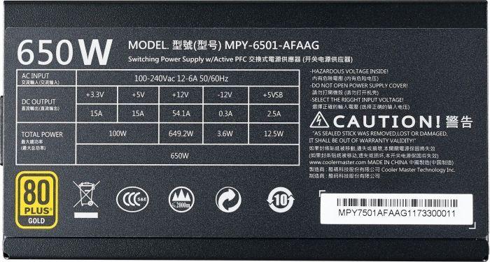 Image du produit Cooler Master Réacteur MWE 650 (650 W)
