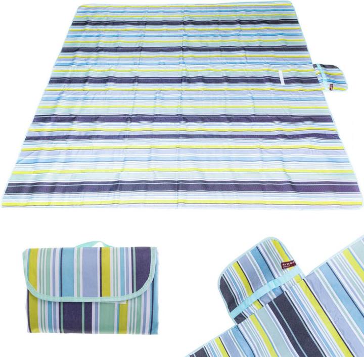 Immagine prodotto Ikonka Tappeto da spiaggia per picnic 200x200cm blu