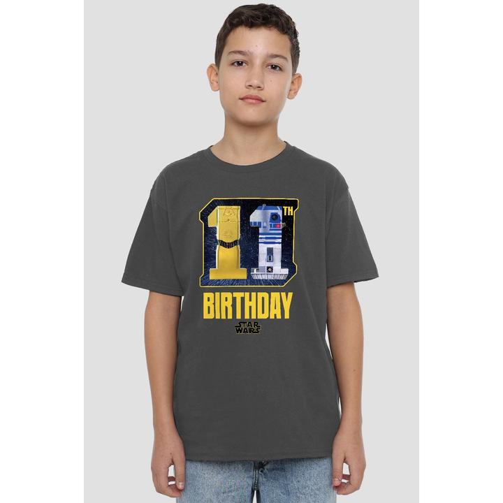 Immagine prodotto Star Wars Maglietta 11 ° compleanno C3PO R2-D2 Spazio Bambini (116)