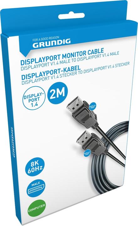 Actual product image Grundig Cable video DisplayPort 1.4 2m (2 m, DisplayPort)