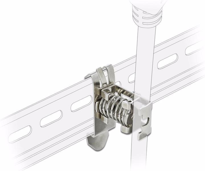 Image du produit Delock Borne de blindage 4 - 13.5mm pour profilé chapeau/DIN Rail