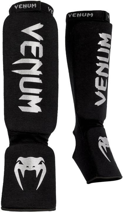 Venum Kontact Shin Guards Schwarz/Silber, XL, Grösse: XL (XL)