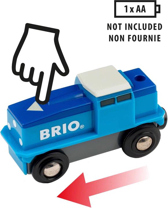 Immagine prodotto Brio Locomotiva merci a batteria blu
