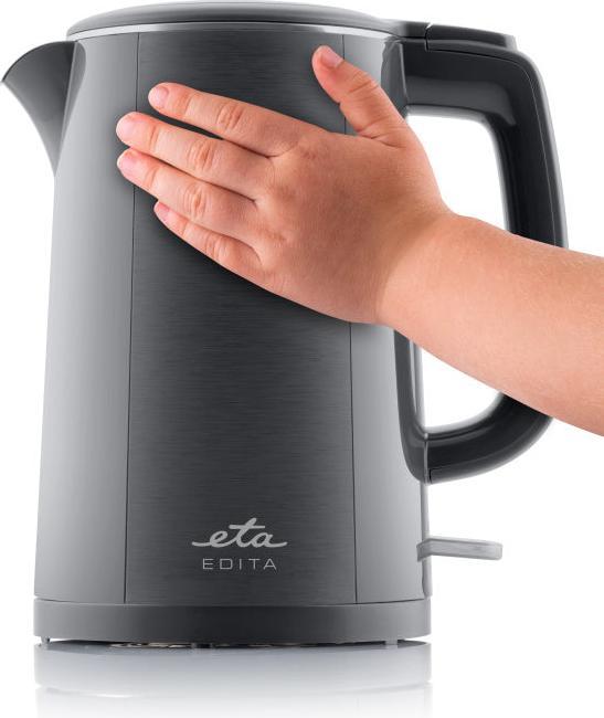 Image du produit ETA Kettle | 859590020 EDITA | Electric | 2200 W | 1.5 L | Stainless steel | 360° rotational base | Gray (1.50 l)