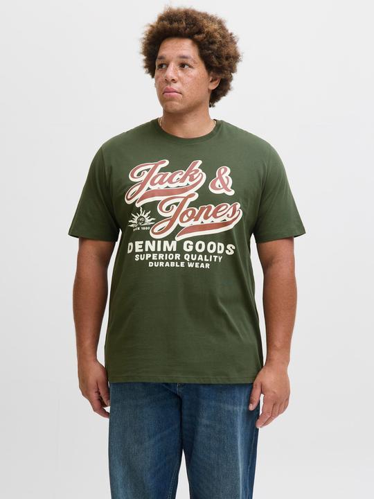 Actual product image Jack & Jones Jjelogo Tee Ss Oneck 2 Col Aw25 Noos Pls (4XL)