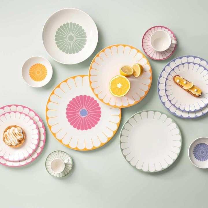 Produktbild Villeroy & Boch Fleur Couleur Kaffeetassen mit Untertassen (160 ml, 6 x)