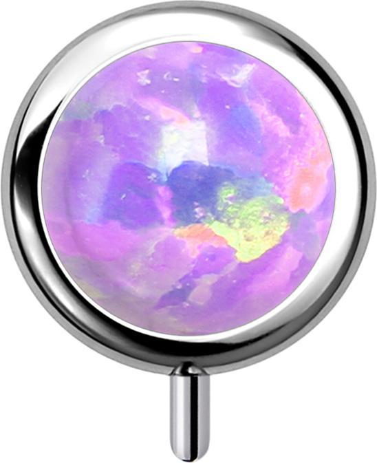 Immagine prodotto Star Piercing Cilindro senza fili argento anteriore Opal violet (senza ottone, Titanio G23)