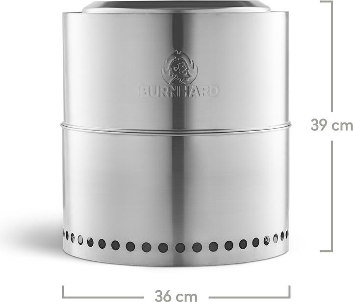 Produktbild Burnhard Feuerschale Edelstahl 36 cm, inkl. Aufbewahrungstasche