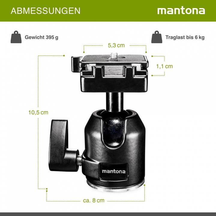 Actual product image mantona 21422 Tripod ball head (Spherical head)