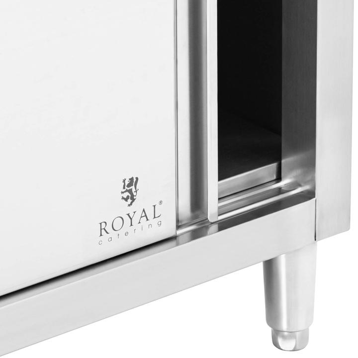 Actual product image Royal Catering Stainless Steel Kitchen Prep Table - 180 x 60 cm - 500 kg load capacity - incl. cutting board - (60 cm, 93.50 cm)