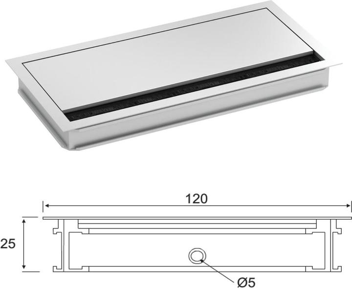 Image du produit Bachmann Loop Square - Presse-étoupe - Anodized (Trou de câble, 12 cm)