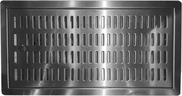 Produktbild Ich-zapfe Tropfblech - CNS zum Einlassen 440 mm x 240 mm inkl. Ablaufstutzen