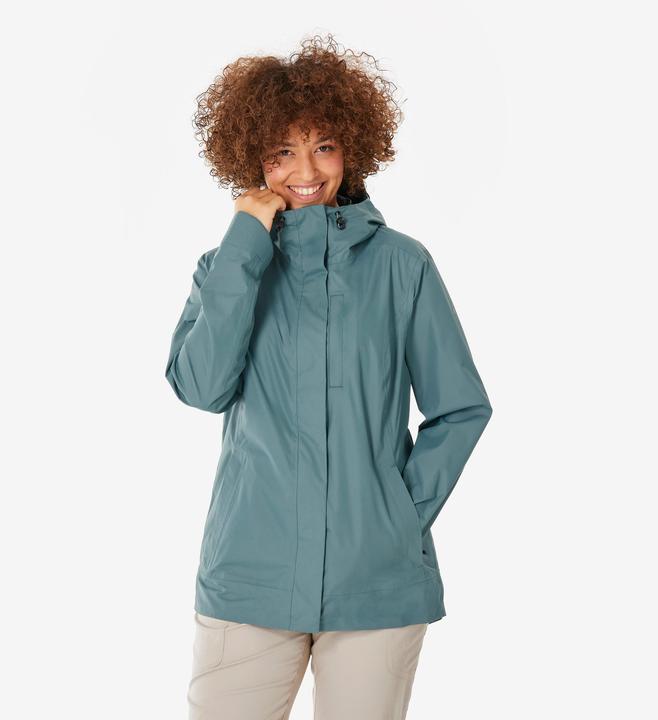 Image du produit Quechua Veste de randonnée imperméable femme, NH500 vert (L)