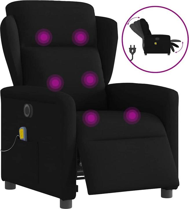 Immagine prodotto VidaXL Sedia da massaggio elettrica in tessuto nero