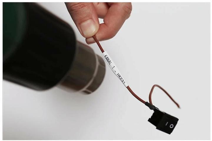 Immagine prodotto Brother Tubo termorestringente bianco/nero (1.12 cm, Nero)